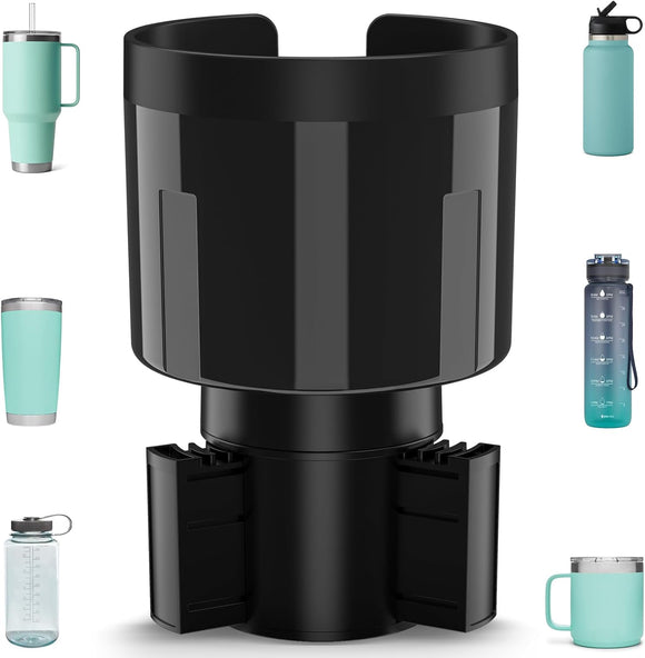Car Cup Holder Expander Adapter with Offset Base Cup Holder Extender for Car Compatible with Yeti 14/24/36oz Hydro Flasks 32/40oz Other Large Water Bottles and Mugs in 3.2-4.0