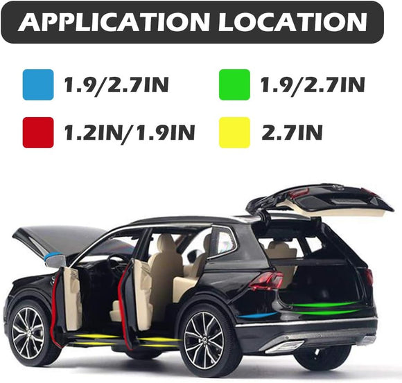 Universal Car Door Edge Protector Clear Sill Guard Film with Anti-Collision Protection for Most Vehicles (33Ft x 2.7In Transparent)