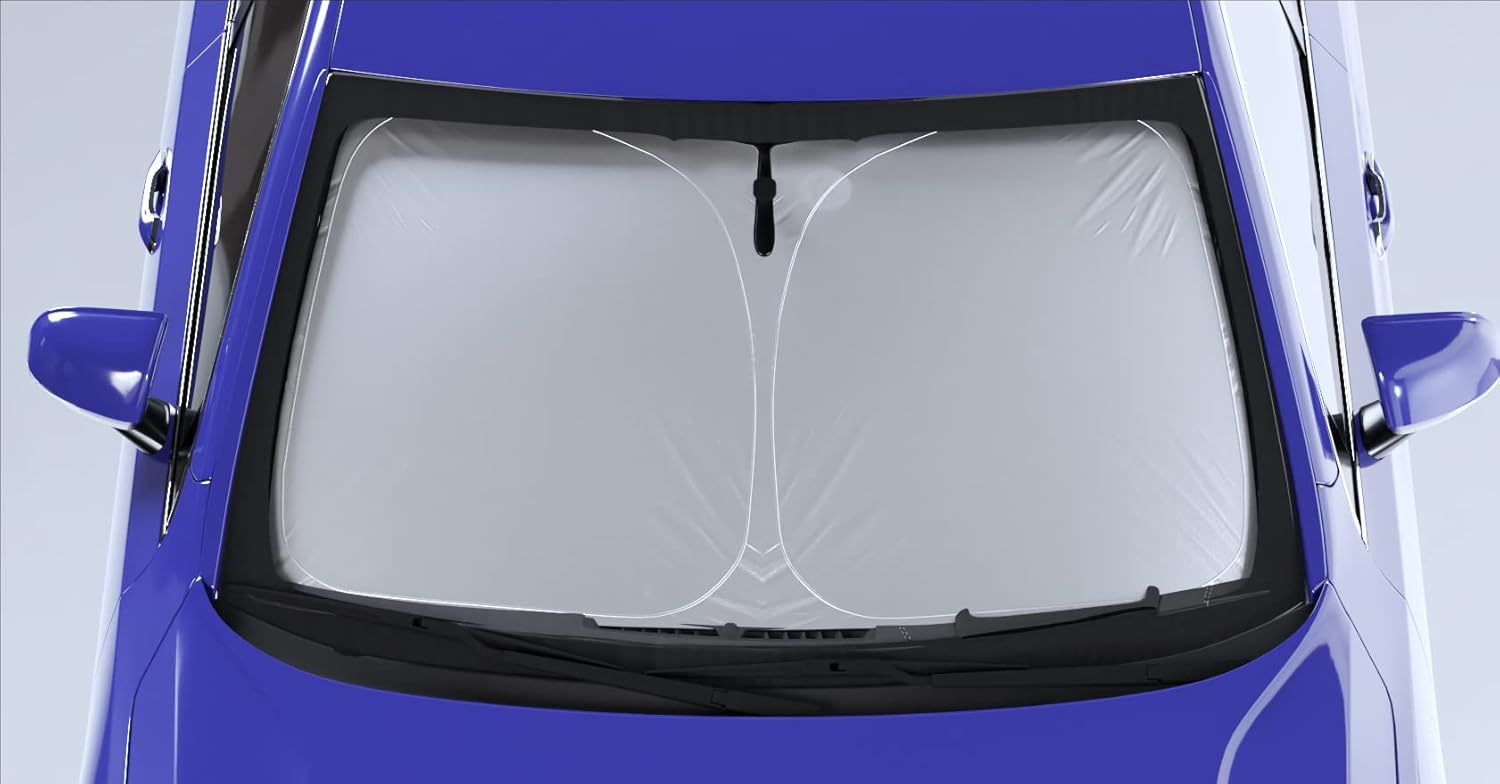 AutoTech Park Foldable Sunshade Compatible with 2023-2025 Toyota Crown, UV Relfective and Easy Storage, Custom-fit Car Windshield  Sun Shade