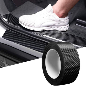Anti Slip Car Door Entry Guard DIY Adhesive Door Sill Protector Nano Tape Films PEVA Cover Rear Trunk Edge Guard Protection Car Accessories (Black 2x196)