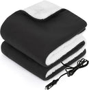 12-Volt Heated Car Blanket Portable Electric Blanket with 3 Heating Levels & 4 Hours Auto Off for Car Truck SUV RV or Camping Machine Washable 59 X 43 Charcoal-1