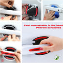 8pcs Universal Carbon Fiber Texture Car Door Handle Scratch Protector Cover - Reflective Stickers (Red)-7