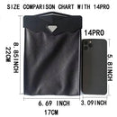 Smart LED Car Trash Can Waterproof Garbage Bag Passenger Side Artificial Leather Storage Pocket Leak Proof Reusable Traveling Portable Offices Toilet Garbage Cans Back Seat Hanging (Black-1pack)-6