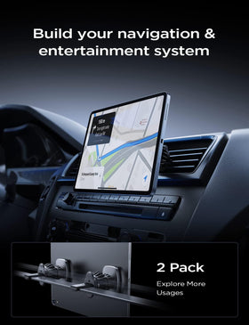 2 Pack Magnetic Phone Holder for Your Car Mount 6 Military Magnets Car Phone Holder Mount Vent Cell Phone Holdeer Mount Vent Cell Phone Holder (Black) - 0