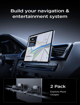 2 Pack Magnetic Phone Holder for Your Car Mount 6 Military Magnets Car Phone Holder Mount Vent Cell Phone Holdeer Mount Vent Cell Phone Holder (Black)