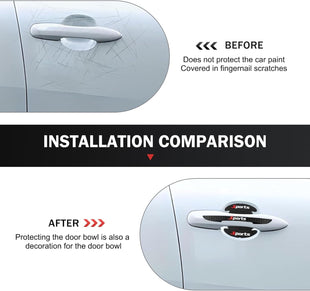 8PCS Car Door Protector Sports Car Door Handle Scratch Protector Door Handle Bowl Sticker Doors Handle Protection Accessories Universal for Most Car SUV Truck