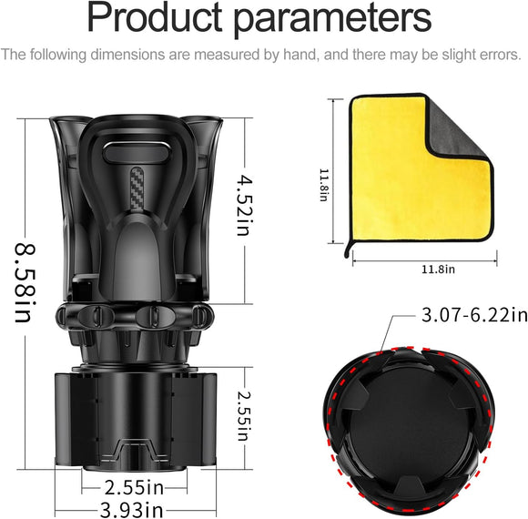 Cup Holder for CarCar Cup Holder Expander with Adjustable Cup Holder and Adjustable Base Large Cup Holder Adapter for Car Can Serve as Water Bottle Holder Drink Holder
