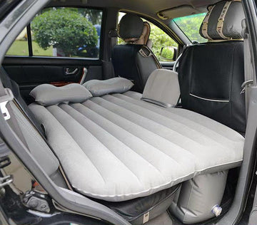 Inflatable Car Air Mattress Back Seat Bed with Air Pump Thickened Portable Car Travel Sleeping Camping Air Mattress Blow Up Bed for Car Universal SUV - 0