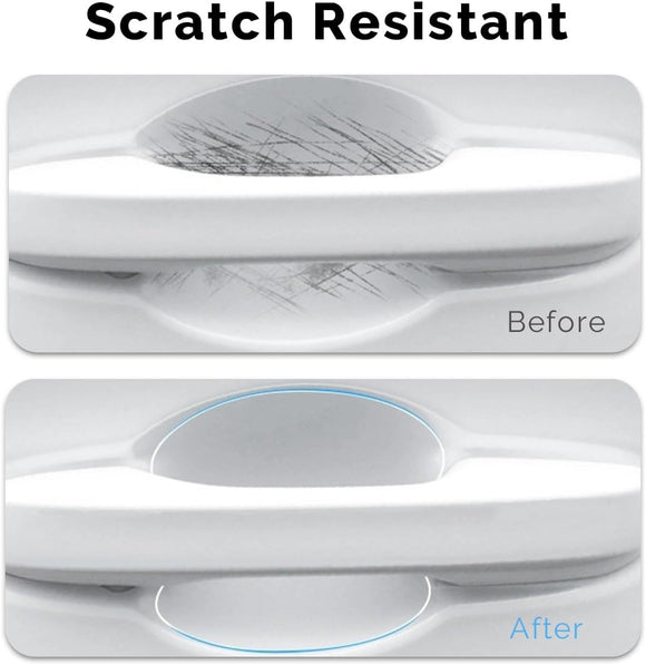 10pcs Clear Car Door Handle Scratch Potector TPU Car Door Sticker Universal Protective Films for Vehicles (Clear)