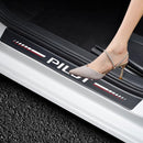 4Pcs Car Door Sill Protector for Pilot Accessories Fit for Pilot Carbon Fiber Leather Door Sill Sticker Decoration Scuff Plate Sticker for Auto SUV-1