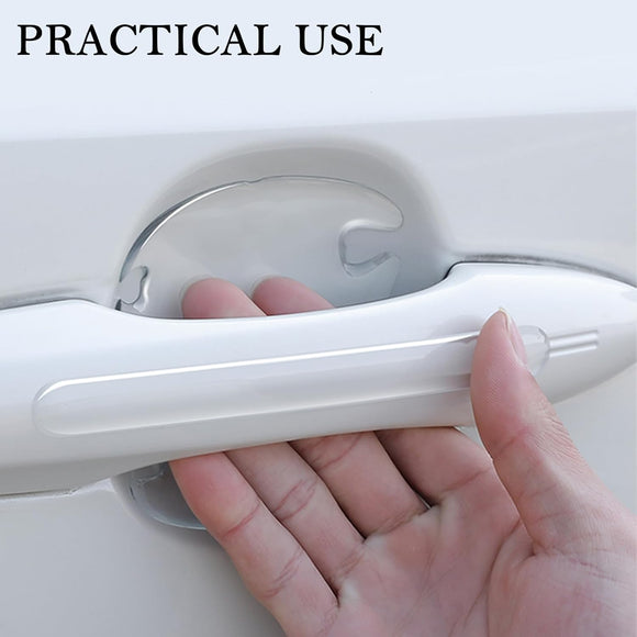 4PCS Car Door Handle Protectors 4PCS Car Door Handle Cup Protector Kit PVC Car Door Handle Scratch Protector for Scratches As Car Decorations Universal Car Door Handle Scratch Protector (Transparent)