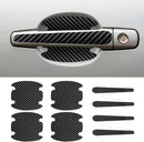 8PCS Car Door Handle Scratch Protectors Carbon Fiber Car Door Handle Bowl Sticker Universal Auto Doors Handles Paint Guard Cover Doors Handles Cup Protective Film for Cars (Black)-1