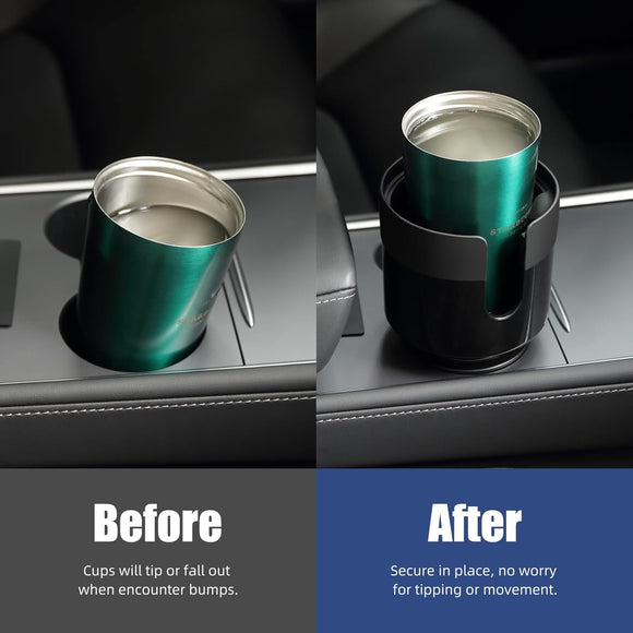 Car Cup Holder Expander Cup Holder Extender for Car with Adjustable Base Fits Yeti 24/36/46oz Hydroflask 32/40oz Large Bottles in 3-3.9 (16-40oz)