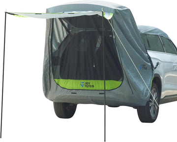 SUV Tailgate Tent with Awning Shade Car Roof Canopy and Poles Water Resistant Camping Tent Outdoor Travel Preferred Universal Fit Most SUV- Green