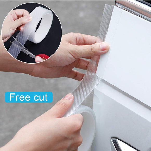 Car Door Edge Guards 2.7In x 33Ft Door Sill Guard Protector Anti-Scratch Adhesive Tape Automotive Anti-Collision Strip for Car Door Edge/Front and Rear Bumper/Door Sill Protector