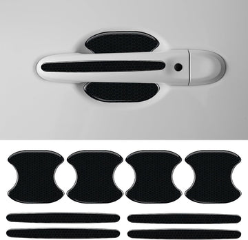 8PCS Car Door Handle Cup Scratch Protector Reflective Sticker - Anti-Scratch Car Door Handle Paint Cover Protective Film Traceless Stickers - Non-Marking Auto Doors Handles Bowl Sticker