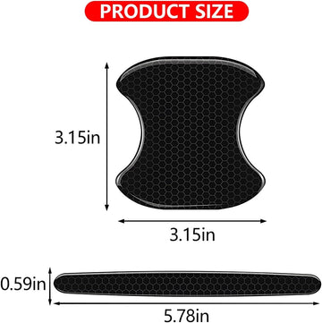 8Pcs Car Door Handle Bowl Sticker Reflective Car Door Handle Paint Scratch Protector Self-Adhesive Scratch Collision Protection Guard Auto Exterior Decor Universal for SUV Truck RV - 0