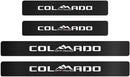 4Pcs Car Door Sill Protector Reflective 4D Carbon Fiber Leather Sticker Decoration Door Entry Guard Accessories Compatible with Colo4x4rado Off Road (White)-1