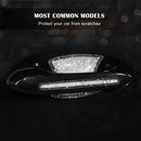 8pcs Bling Car Door Handle Protector Stickers Crystal Rhinestone Glitter Car Door Handles Cup Scratch Protectors Decals Universal (White & Black)-3