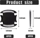 8Pcs Car Door Handle Protector Reflective Sticker 3D Carbon Fiber Universal Door Handle Scratch Protector Cover Self-Adhesive & Non-Marking Paint Guard Protective Films (White)-5
