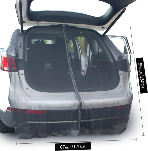 Car Tailgate Mesh Screen for SUV Van Breathable Magnetic Car Screen for Tail Gate Hatch Camping Gear Accessories