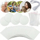 101Pcs Air Freshener Sublimation Blanks Kit Car Scented Hanging Sheets DIY Felt Sublimation Blank Air Freshener Sheet for Car and Home with Elastic Rope and Self-Seal Bags (Circle+Rectangle)-1