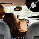 Bling Heart Car Charms Car Accessories for Women, Valentine's Day Gifts Crystal Rear View Mirror Hanging Charms Car Diamond Decoration Lucky Interior Ornament Pendant(9.8 Inch,White)-7