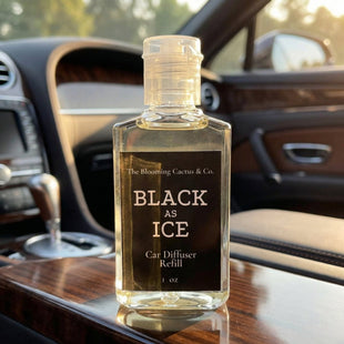 The Blooming Cactus & Co. - Car Diffuser with Refill included | Car scented on the go | Car Air Freshener Hanging | Long Lasting Fragrance | Phthalate Free Fragrance. (Black Ice (Type))