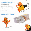 Car Air Freshener Cute Cartoon Yellow Duck Pilot Car Diffuser Rotating Propeller Automotive Air Outlet Fan Creative Car Perfume Decoration Cool Car Accessories Comes with 4 Fragrant Tablets-9