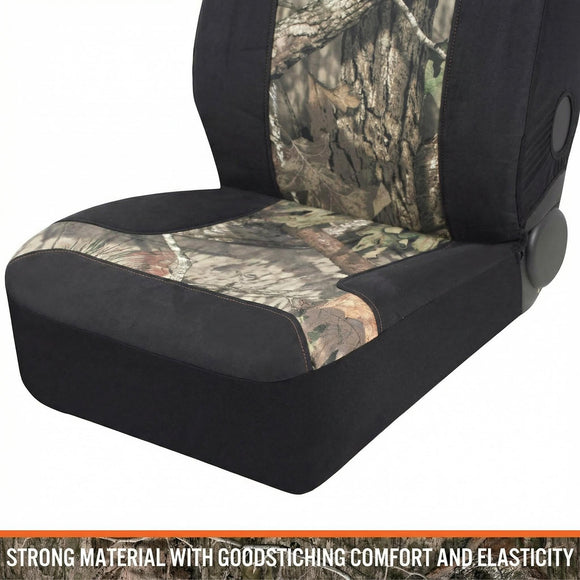 High Back Camo Seat Covers Airbag Compatible Large Size to Fit Truck Seats - Made with Cotton & Suede Fabric - Official Licensed Product