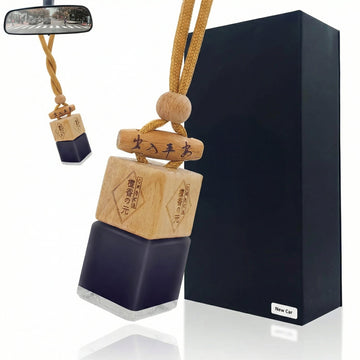 Car Air Fresheners for Men | 10ml Air Freshener | Strong Perfume Hanging Diffuser with Odour Eliminaor Technology | Car Accessories | Car Scents Air Fresheners by Ikeda (Square New Car)