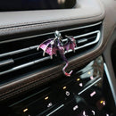 Bling Wyvern Car Air Freshener Vent Clips 2pcs Alloy Purple Enamel Dragon Vent Clips Car Accessories Refillable Car Diffuser with Felt Mads Coffee Fragrance Tablets-8