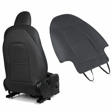 for Tesla Accessories Seat Back Kick Protectors for Kids Kick Mats Leather Back Seat Cover Protect from Mud Stains Scratches Fit for Model Y X S 3 (2PCS)