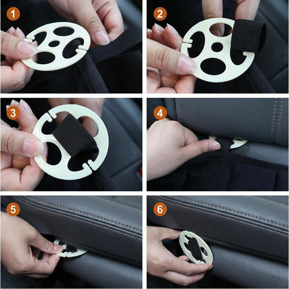 Rear Car Seat Mat Universal Car Rear Seat Covers with Pockets Bench Car Seat Cover Non-Slide Winter Pad Auto Seat Protector Flocking Cloth Covers Rear Car Seat Cover for Most 5-Seats Vehicle