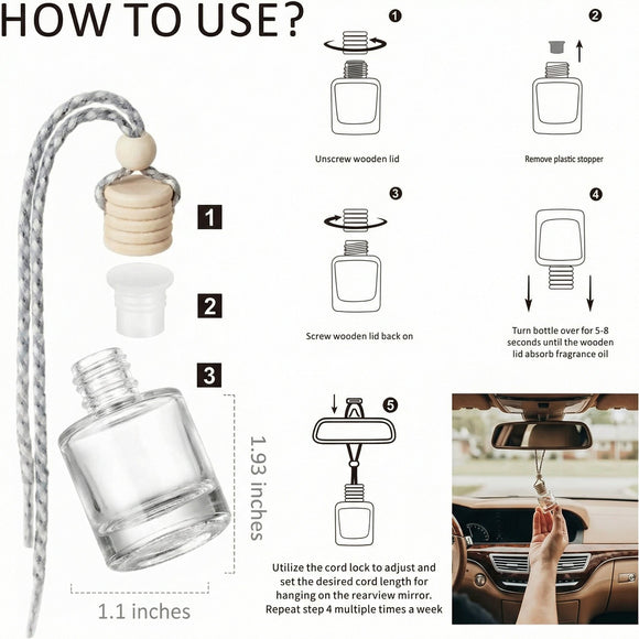 Car Air Freshener Diffuser 2 Pack Hanging Air Freshener Diffuser - Pink Sparkle Champagne Fragrance Oil Air Diffuse r for Car 45+ Days Long Lasting Fragrance Made in USA (P38)