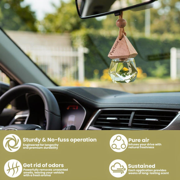 Car Air Freshener Hanging Diffuser Long-Lasting Essential Oil Scent (Up to 60 Days) Non-Toxic & Eco-Friendly 2-Pack Auto Fresheners Made in USA