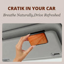 Car Air Freshener - Wood Air Freshener - Car Odor Eliminator for Visor Clip- Natural Scent Starter Kit Vehicle Scent Diffuser for Cabin Truck & SUV (Amber)-6