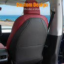Leather Seat Back Protector Designed for Tesla Model Y Model 3 Model S/X Accessories(Includes 2025 New Model Y & 2024-2025 Model 3 Highland) Wear-Resistant Kick Mats with Organizer Pocket Set of 2-6
