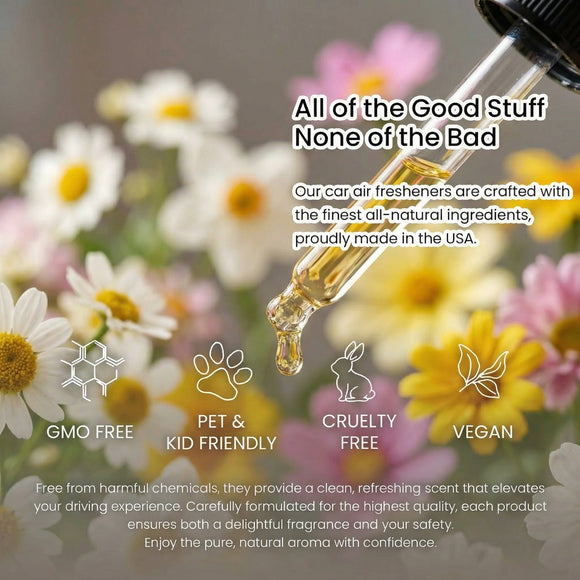 Hanging Car Air Freshener Long Lasting Essential Oil Diffuser Non-Toxic Vanilla Cream Scent Cute Car Fresheners for Women 2 Pack Made in USA