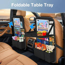 Car Backseat Organizer with table Tray 9 Storage Pockets Backseat Car Organizer with Tablet Holder Back seat Organizer for Kids Road Trip Essentials Travel (1Pack)-6