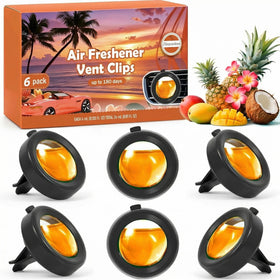 Car Air Freshener Vent Clips Hawaiian Scent 6 Pack Long Lasting Scent Up to 180 Days Car Fresheners for Women Car Vent Clip for Men
