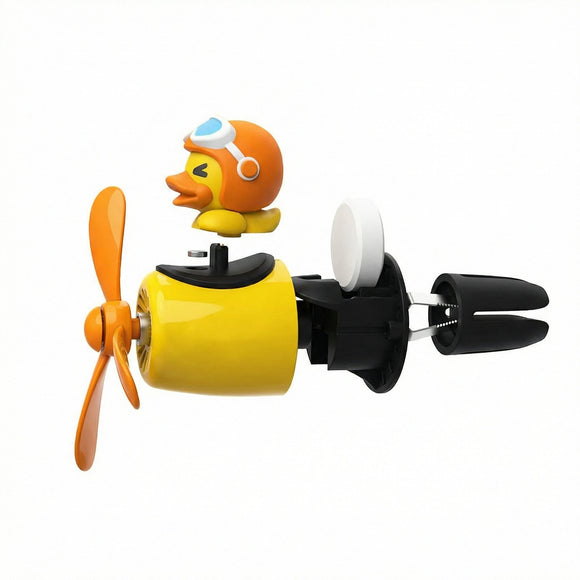 Pilot Yellow Duck Car Air Fresheners - Rotating Propeller Cartoon Automotive Diffuser with Creative Car Perfume Decoration