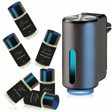 Car Air Freshener Three Adjustable Modes Intelligent Aroma Diffuser Rechargeable Car Diffuser Air Freshener Grey