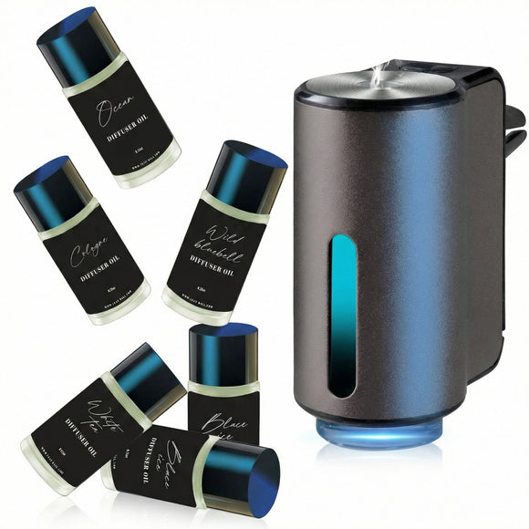 Car Air Freshener Three Adjustable Modes Intelligent Aroma Diffuser Rechargeable Car Diffuser Air Freshener Grey