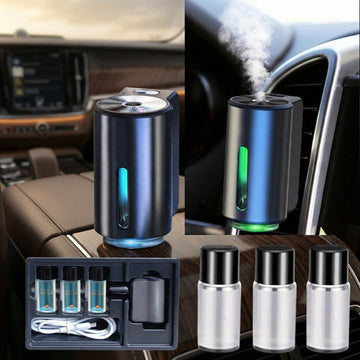Smart Car Air Freshener Car Air Freshener Diffuser Rechargeable Cars Aroma Diffuser 3 Levels of Adjustable Intelligent Cars Diffuser with 3 Bottles of Cologne