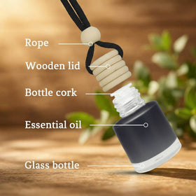 Ikeda Car Air Freshener: Hanging Car Smell Air Freshener | 10ml Hanging Decoration | 45days Long Lasting Fragrance | With Clip | For Auto Home | 1pcs (Dark Night) - 0