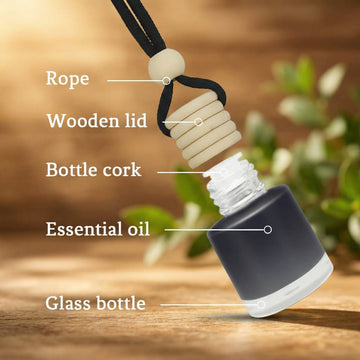 Ikeda Car Air Freshener: Hanging Car Smell Air Freshener | 10ml Hanging Decoration | 45days Long Lasting Fragrance | With Clip | For Auto Home | 1pcs (Dark Night) - 0