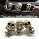 Skull Decor Halloween Car Air Freshener Vent Clips Goth Decor Interior Gothic Cool Decoration Horror Skeleton Dashboard Accessories Spooky Cute Funny Gifts for Men Women-1