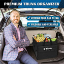 Car Trunk Organizer with Lid, Collapsible Car Trunk Storage Organizer, Car Organizer and Storage for SUV, Truck, Sedan (2C, Black)-6