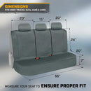 Flexfit Gray Rear Seat Cover for Car SUV & Truck - Durable Canvas Material Back Car Seat Covers 60/40 Split Bench Protector - Back Seat Cover & Back Seat Protector Interior Accessories-6